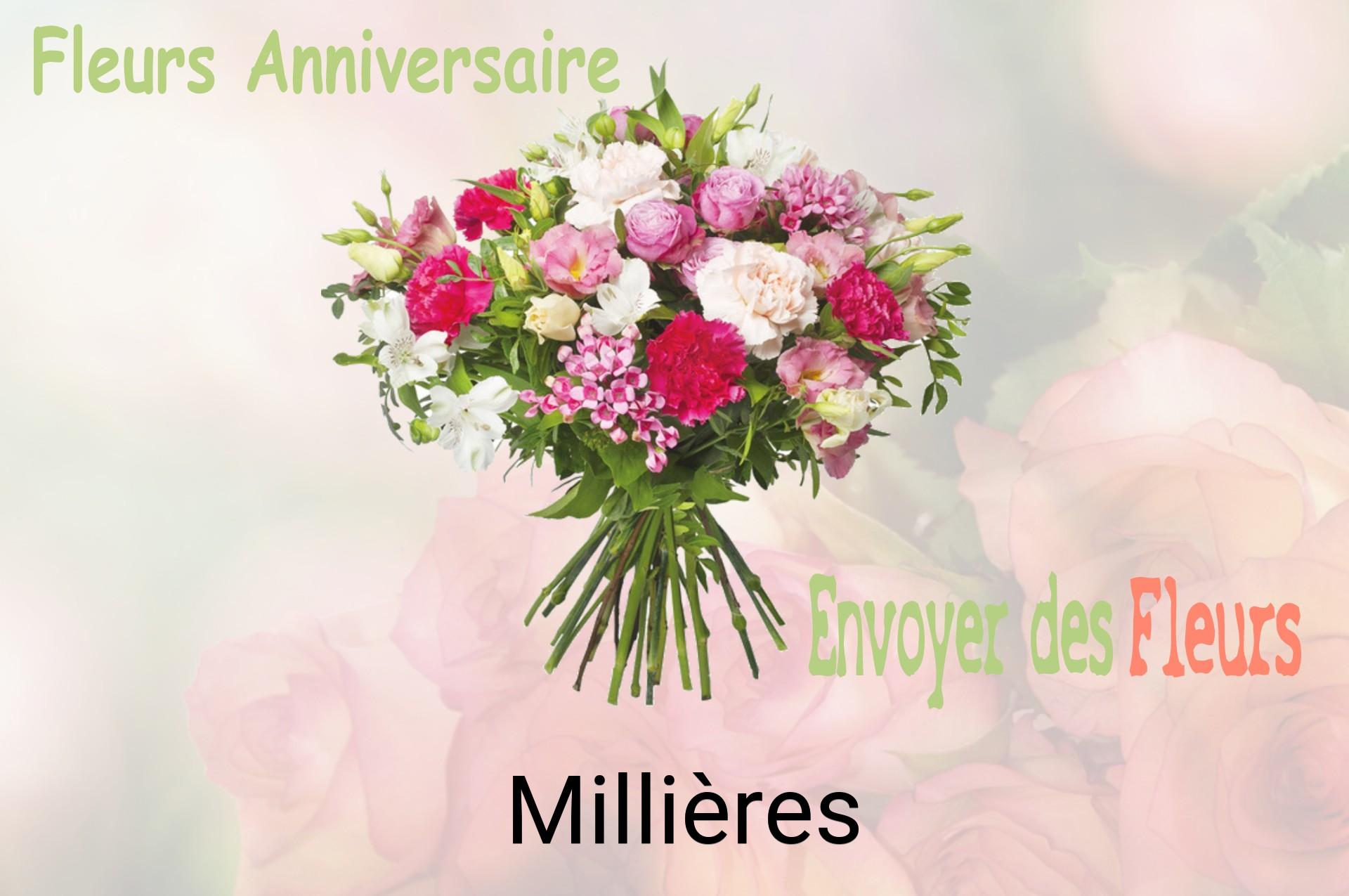 Bouquet de fleurs d’anniversaire livré à Millières