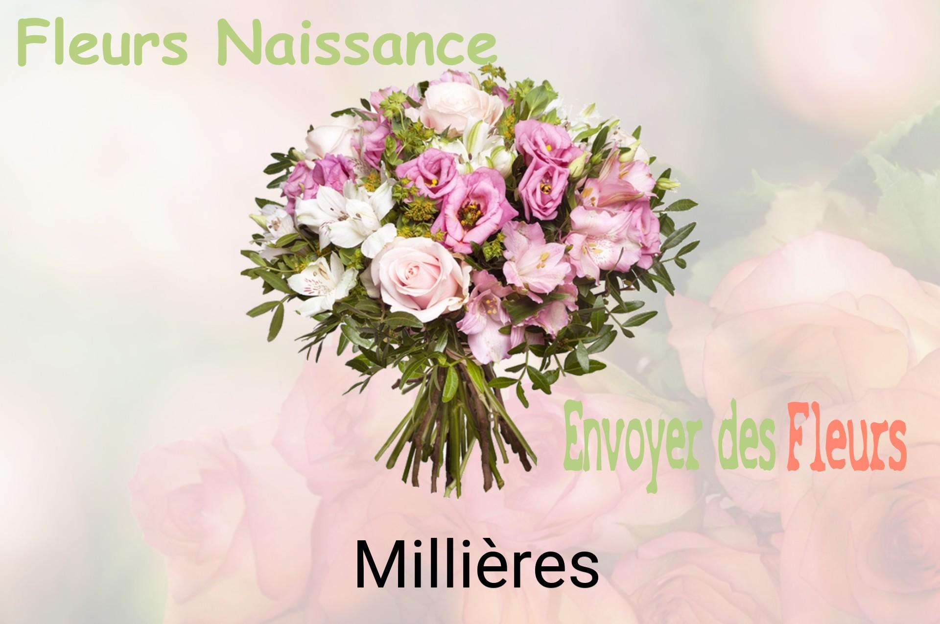 Bouquet de fleurs de naissance livré à Millières