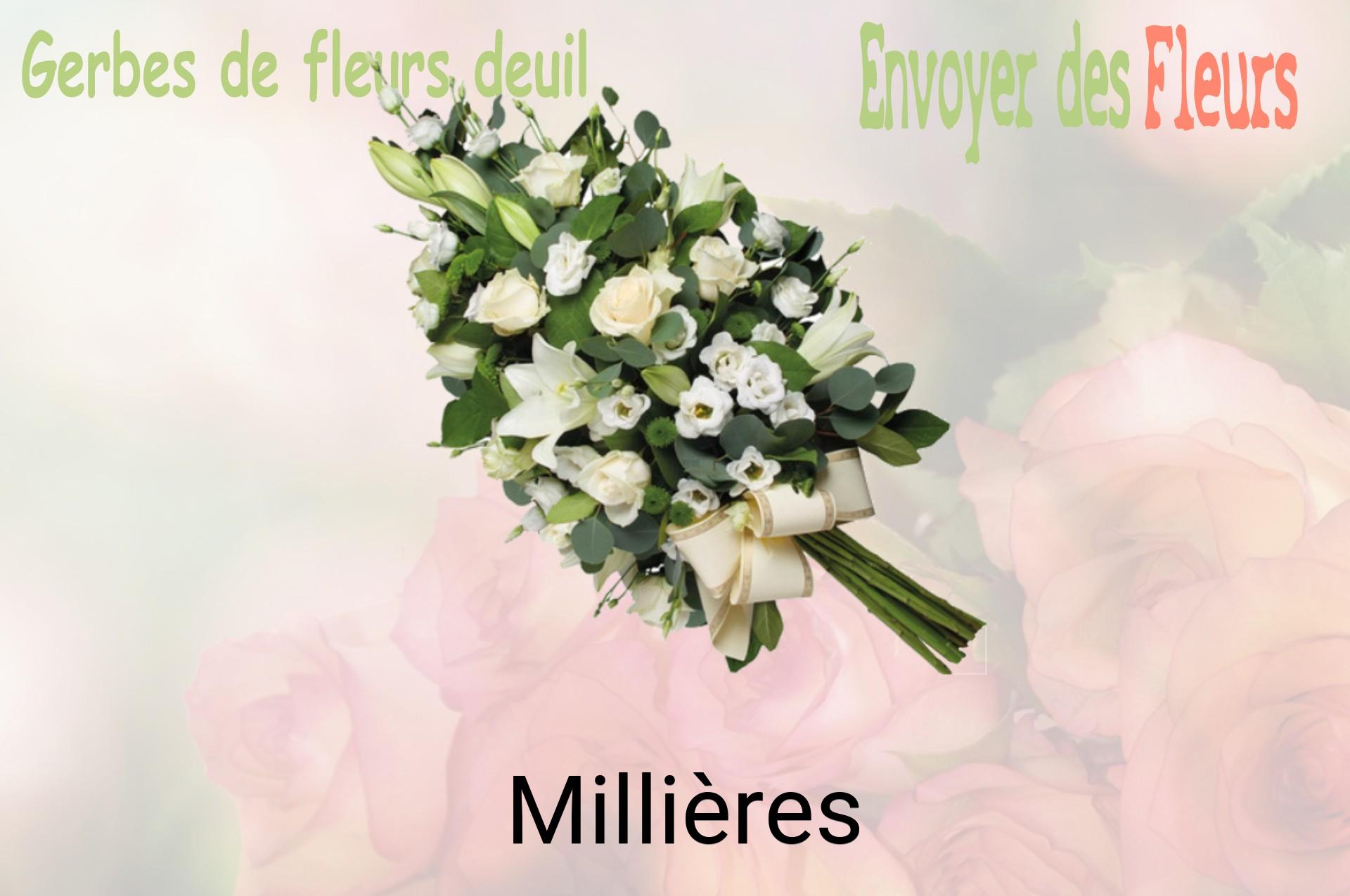 Gerbe de fleurs de deuil livrée à Millières